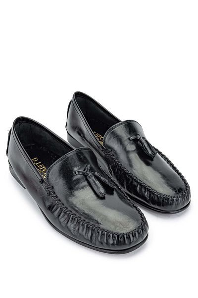 D LEPORI D.LEPORI Men's Black Genuine Leather Loafer