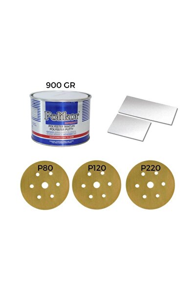 Polikor Süpersoft Polyester Çelik Macunu 900 Gr Uygulama Seti