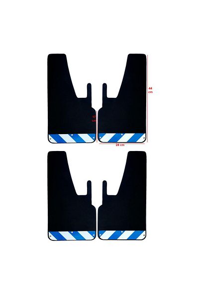 Yeni Dünya Mitsubishi L300 - 4-Piece Highlighter Mudguard Dust Cover Set Blue-White Mıt0fx00903