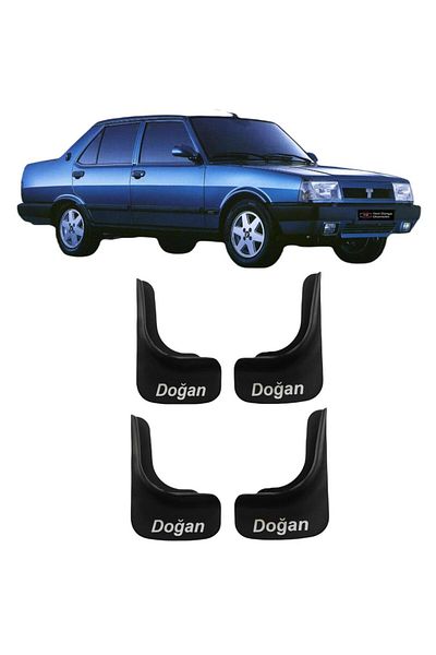 YeniDünyaOto Tofaş Doğan Compatible 4-Piece Front Rear Set Mudflap Fender Dust Cover TFS1X901