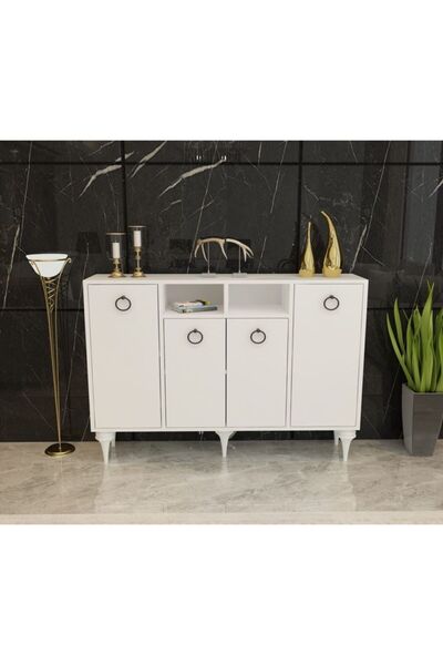 dekorstilim Lux 4 Kapaklı Yemek Odası Salon Konsolu Mdf Dolap