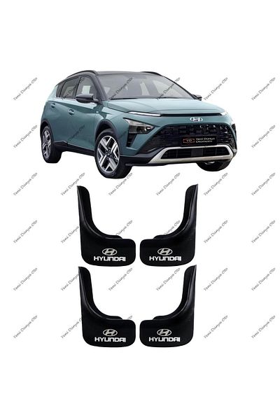 YeniDünyaOto Hyundai Bayon Compatible 4-Piece Front Rear Mudguard Fender Dust Cover Hyu1ux015