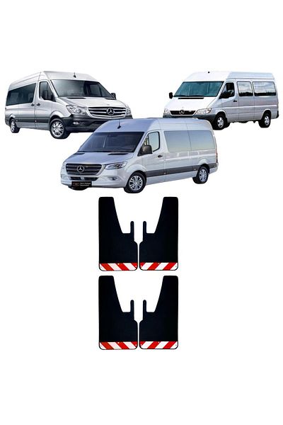 Yeni Dünya Mercedes Sprinter Red-White Highlighter 4-Piece Mudguard Fender Dust Cover MRC0FX00102