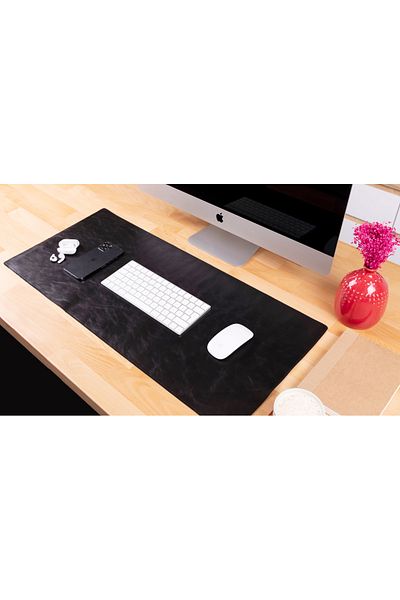 Lev Leather 37x80 cm Γνήσιο Δερμάτινο Mouse Pad - Δώρο Woozy Office Accessory Desk Mat Gamer