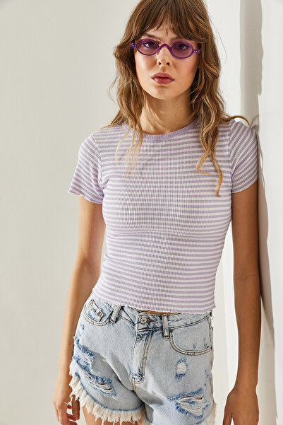 Bianco Lucci Kadın Çizgili Kaşkorse Bluz 60161025