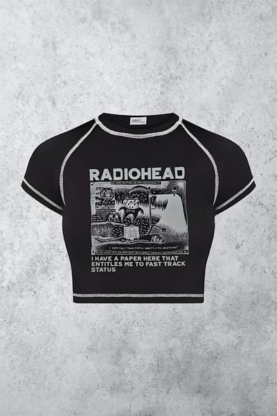 Carpe Reverse Stitch Radiohead Crop