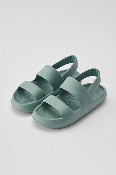 OZYO Sandale de vară casual Eva Beach cu bandă dublă albastră Masai