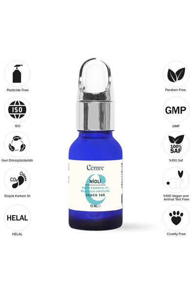 Awe Cemre زيت نيولي العطري 15 مل - مضاد للالتهابات التناسلية والرائحة، نقي 100%