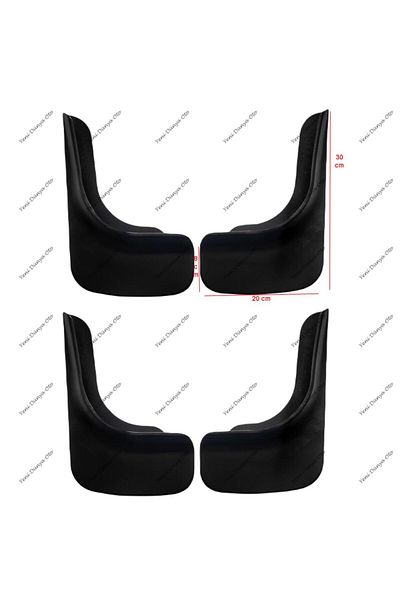 YeniDünyaOto Hyundai Bayon Compatible 4-Piece Front Rear Mudguard Fender Dust Cover Hyu0ux015