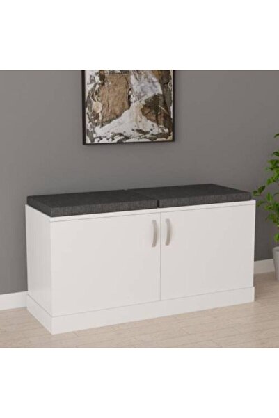 Ünüvar Konsept Ars Grup Ayakkabılık Antre Dolabı Puflu Oturaklı Süngerli Ayak...