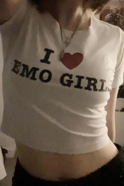Carpe Emo Girls Crop Top - I Love You