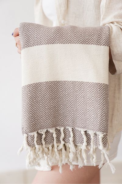 Hiera Made Diamond Series 100% Organic Cotton Body Bath Towel - 90x180 cm