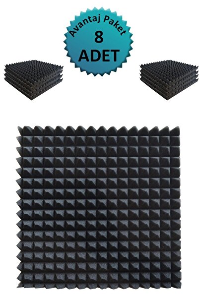 Birlik Sünger Akustik Ses Yalıtım Süngeri-50x50x4-piramit Kesim-yapışkansız/8...