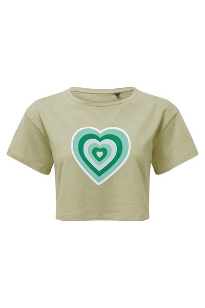 Carpe Tricou Heart Of Green Waves Crop