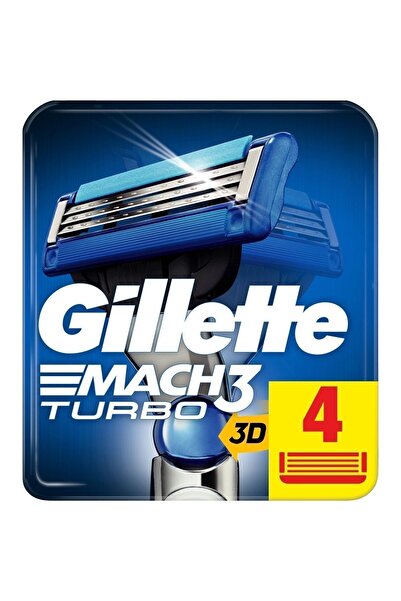 Gillette Mach3 Turbo Yedek Başlık 4'lü