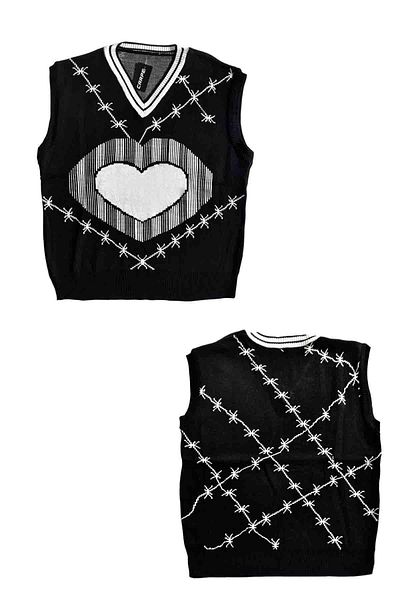 Carpe Barbed Wire Heart Sweater