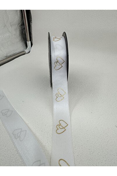 paşateks since 1995 şekil 2,5 см атласна стрічка з серцевим візерунком - біла...