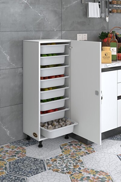 Kenzlife Sepetli Kilitli Mutfak Dolabı Ruberukilit Byz 110X45X30 Banyo Çamaşı...