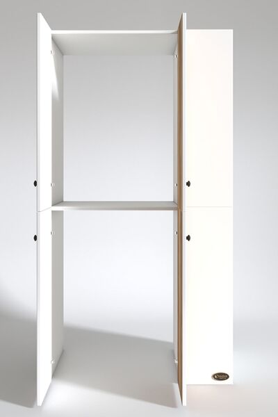 Kenzlife Çamaşır-Kurutma Makinesi Dolabı Kapaklı Foka Byz 180*090*60 Banyo Arkalıksız