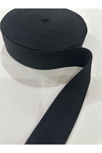 paşateks since 1995 şekil 4 Cm Grosgrain Rubber Black 5 Meters