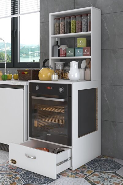 Kenzlife Ankastre Fırın Dolabı Gönül Byz 165*60*56 Mutfak Çekmeceli