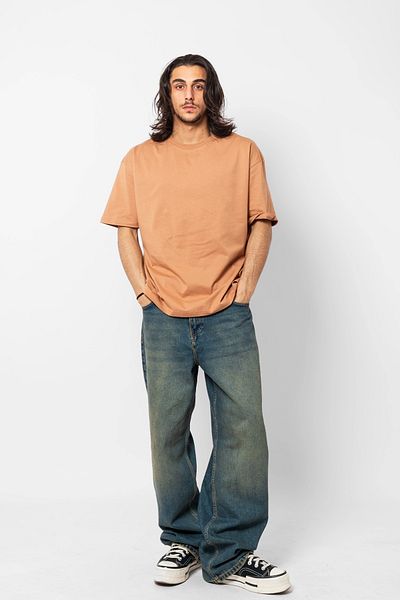 Sekizbiraltı Μπλουζάκι 816 Design Basic Premium Oversize καφέ