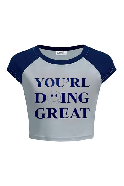 Carpe İntrespeyral Doing Great Crop Top