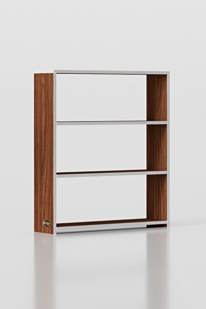 Kenzlife Kitaplık Süper Ga 090*80*19 Cvz 3 Katlı Tek Bölme Ofis Mutfak Banyo Dolabı Arkalıksız