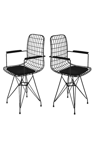 Kenzlife Knsz Kafes Tel Sandalyesi 2 Li Mazlum Syhsyh Kolçaklı Ofis Cafe Bahç...