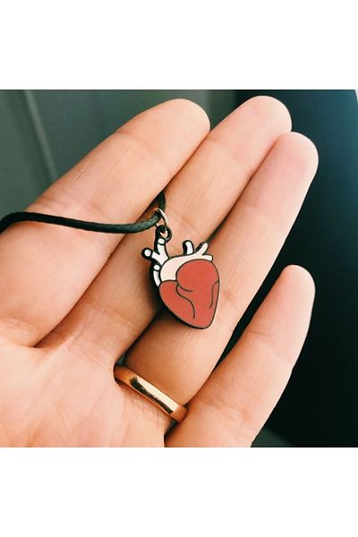 Carpe Anatomical Heart Necklace