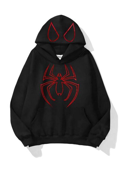 Carpe Black Spider 3 İplik Oversize Sweatshirt