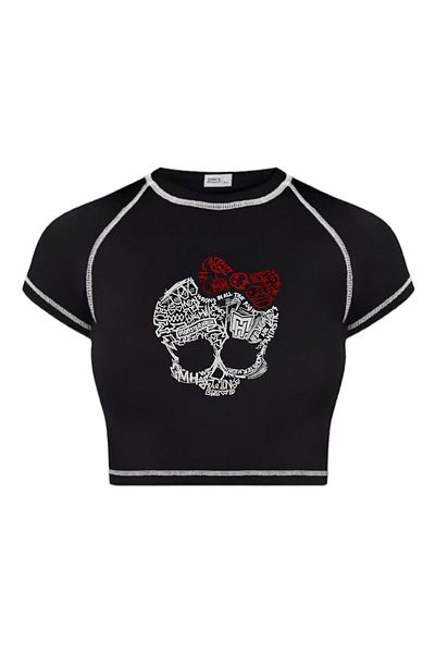 Carpe Ribbon Skull Crop