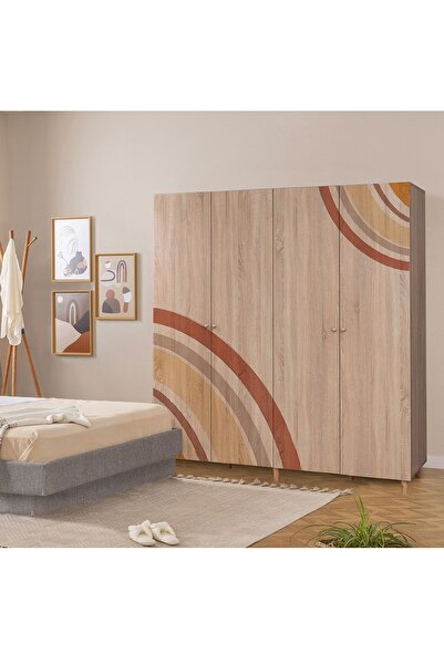 Uvi Collection Loni 4 Kapaklı Gardırop 978 Sonomo