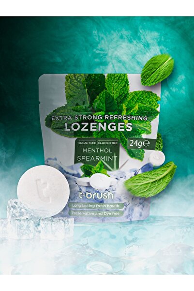 TBRUSH Ağız Kokusu Önleyici Mentol ve Nane Aromalı Ağız Pastili - Alkolsüz ve Şekersiz