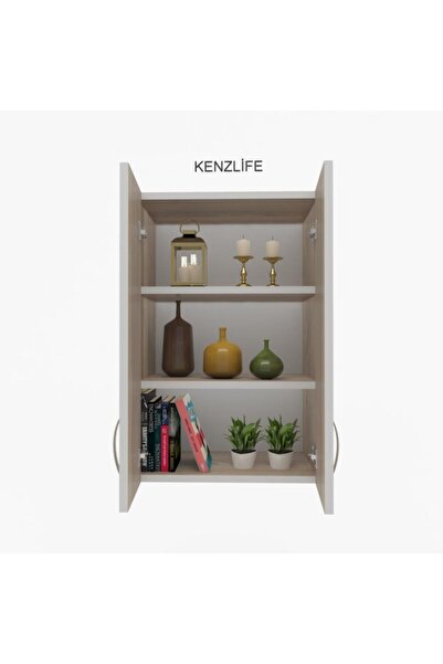 Kenzlife Mutfak Dolabı İdil 090.040.32 Crd 2 Raflı Kapaklı Ofis Banyo Kiler E...