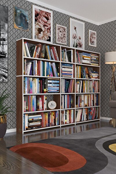 Kenzlife Kitaplık Süper Ga 150*200*19 Cvz 5 Katlı 3 Bölme Çift Bölme Opsiyonlu Ofis Mutfak Banyo Dol
