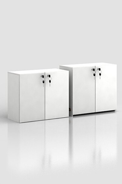 Kenzlife Ayakkabılık Ayakkabı Dolabı Kilitli Gutan Byz 120*70*32 Kapaklı Ofis Dolabı İki Bölme