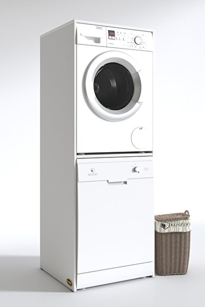 Kenzlife Çamaşır-Bulaşık Makinesi Dolabı Katinka Byz 180*70*60 Banyo Çift Katlı Kapaksız Arkalıksız