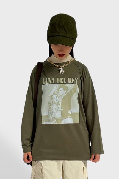 Carpe Φούτερ Lana Del Rey Khaki Oversize