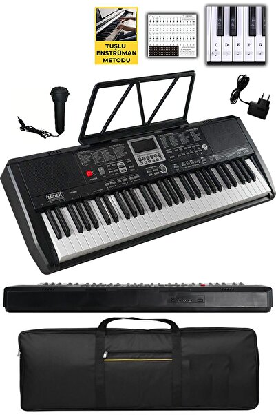 Midex Ps-1800bk 61 Tuşlu Kaliteli Org Dijital Ekranlı Çanta Notalık Adaptör S...