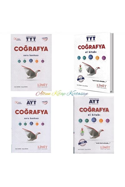 Limit Yayınları 2023-2024 limit tyt-ayt coğrafya soru bankası+konu anlatımlı el kitabı seti 4 kitap yeni