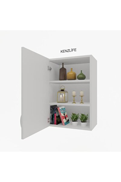 Kenzlife Mutfak Dolabı İrem 090.060.32 Byz 2 Raflı Kapaklı Ofis Banyo Kiler Evrak Kitaplık