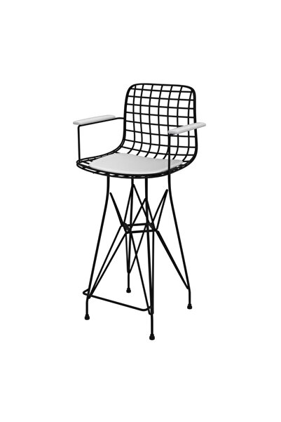 Kenzlife Knsz Orta Boy Tel Bar Sandalyesi 1 Li Mağrur Syhbyz Kolçaklı 65 Cm O...