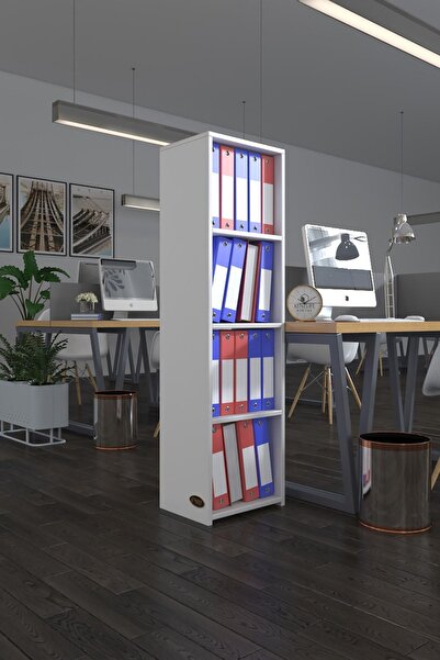 Kenzlife Klasörlük Raflı Börteçin Byz 140*40*30 Kitaplık Ofis Arkalıksız