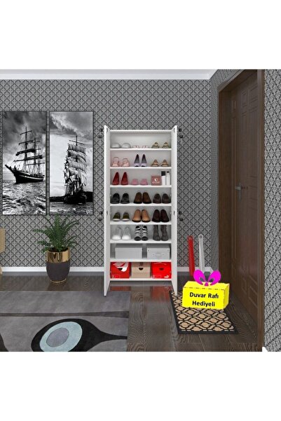 Kenzlife Ayakkabılık Ayakkabı Dolabı Kilitli Be Real Byz 160*70*32 Kapaklı Ar...