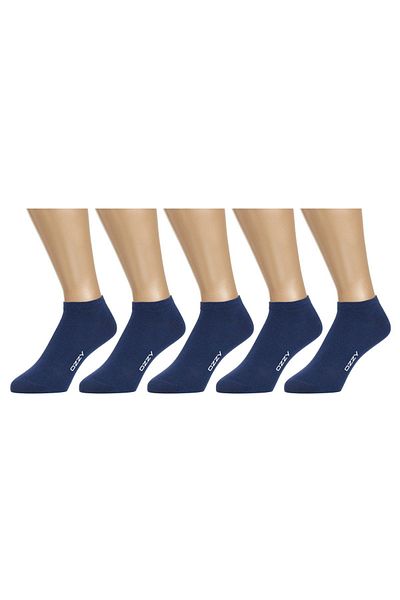 Ozzy Socks Тъмносини чорапи до глезена - 5 чифта безшевни, памучни, летни издръжливи ток и пръсти
