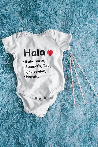 ADABEBEK HALA Printed Baby Bodysuit with Snap Fasteners - 10059