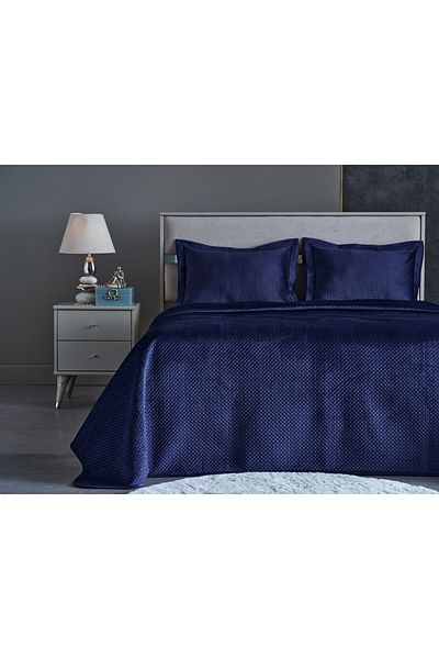 Doqu Home Navy Blue Napoli Bedspread - Single