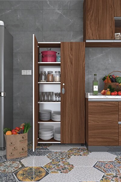 Kenzlife 2 Kapılı Dolap Çilem 188*070*032 Cvz Kilitli Ayaklı Banyo Mutfak Ofis Kitaplık Ayakkabılık Kiler