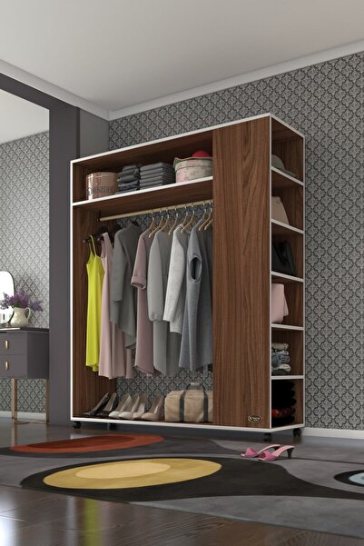 Kenzlife giysi dolabı bayram 180*150*40 cvz gardırop tekerlekli